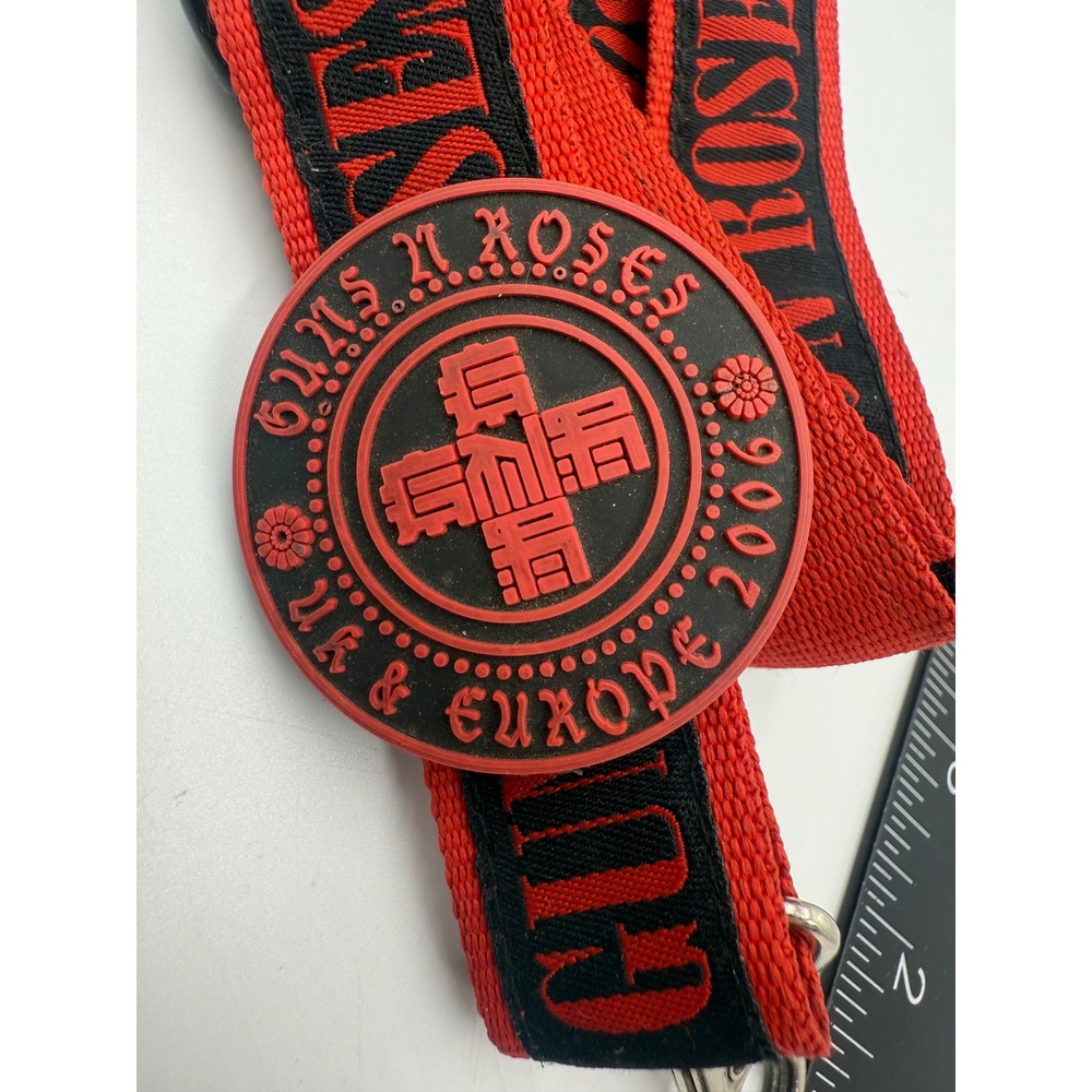 Guns N Roses 2006 UK Europe Tour Lanyard Red Black Chinese Democracy Rock‎ Band